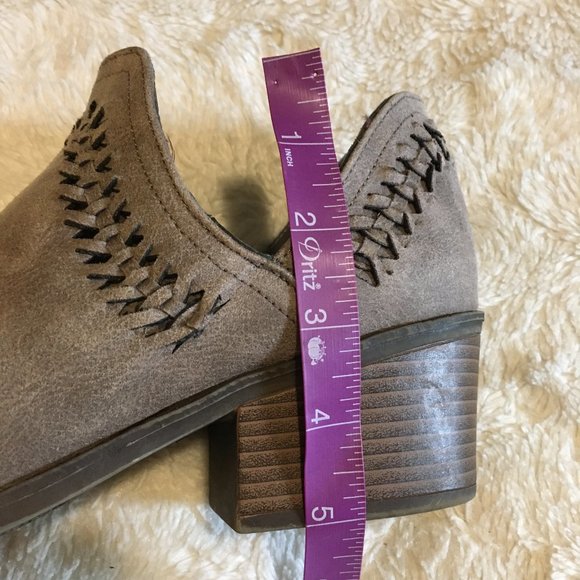 Fergalicious Dusty Desert Braided Suede Ankle Booties - Picture 15 of 16